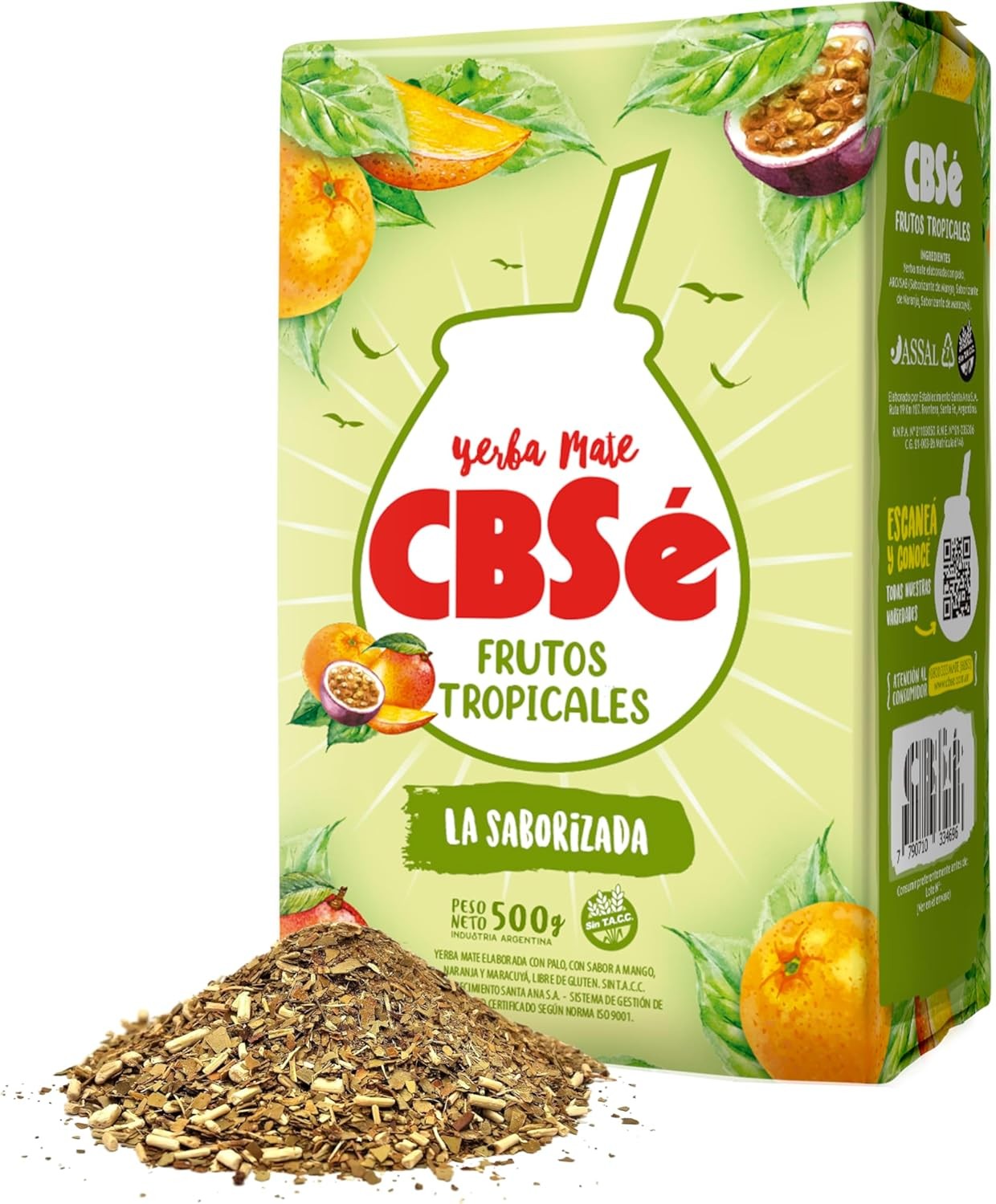 CBSe Yerba Mate Tropical Fruits – 500g (1.1 lb) Loose Leaf Herbal Tea –