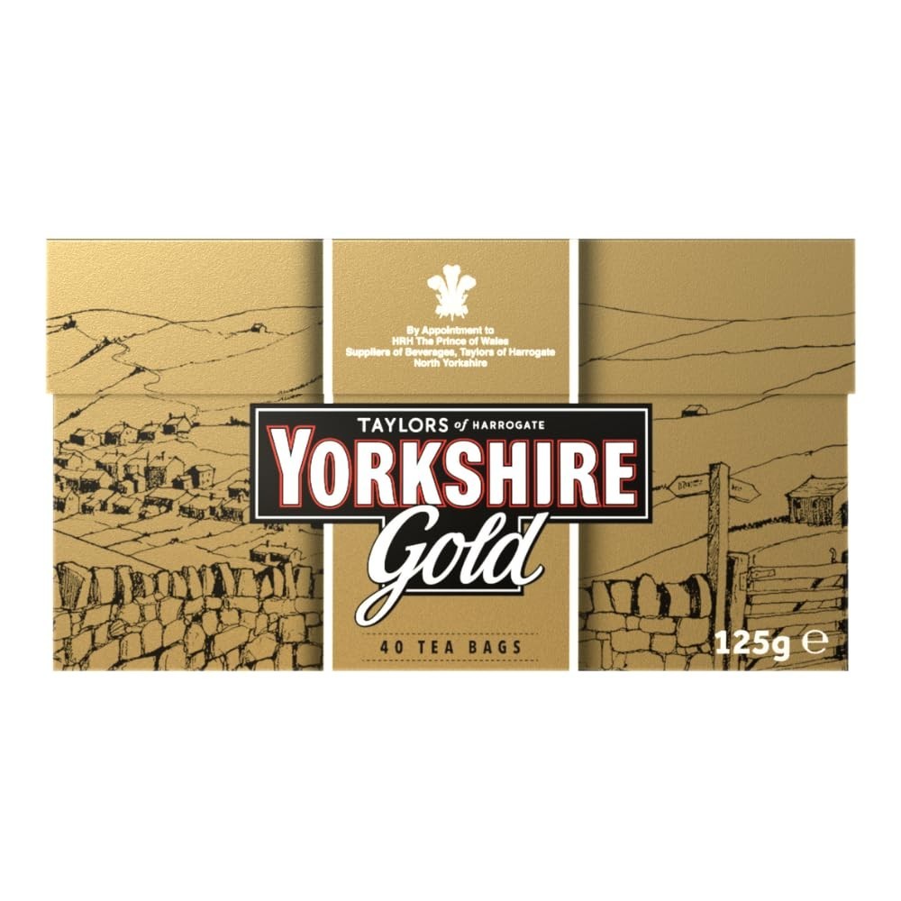 Yorkshire Gold Black Tea – 40 Count, Caffeinated and Allergen-Free