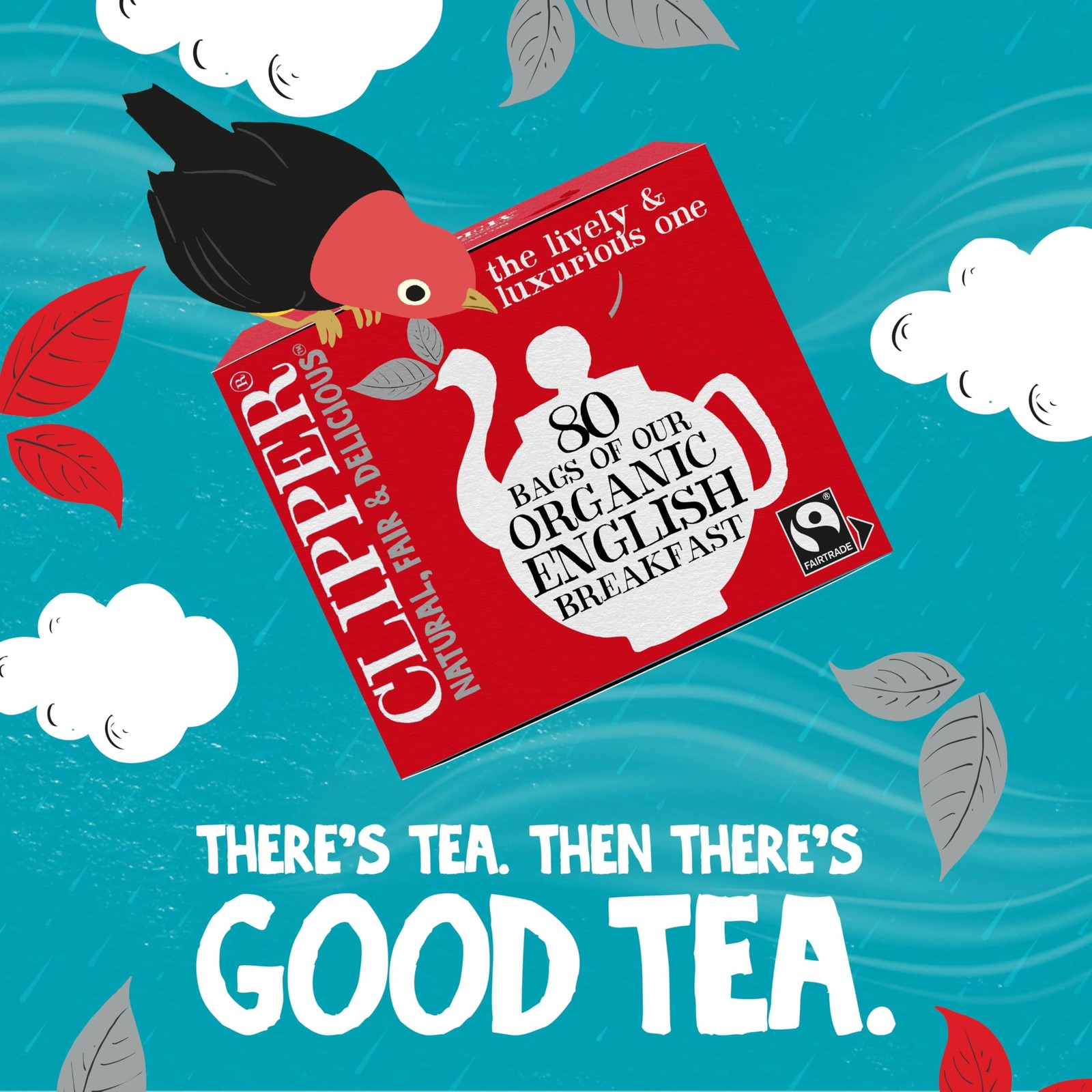 Clipper Tea, English Breakfast Assam Blend, Fairtrade, Organic, Plant-Based