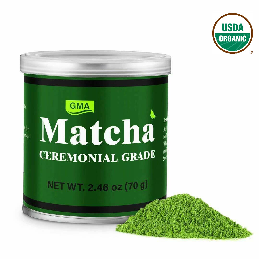 GMA Ceremonial Grade Matcha Green Tea Powder 2.46 oz For Brewing And Drinking