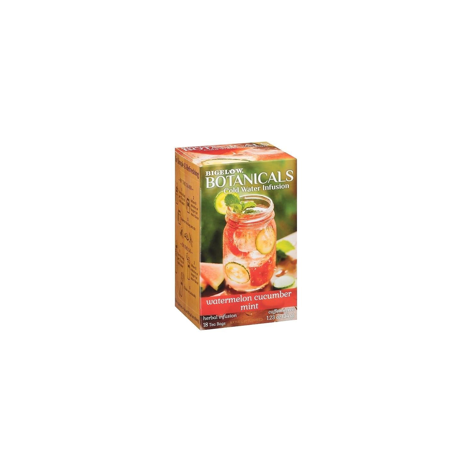 Bigelow Botanicals Cold Water Infusion Watermelon Cucumber Mint 18 Tea Bags