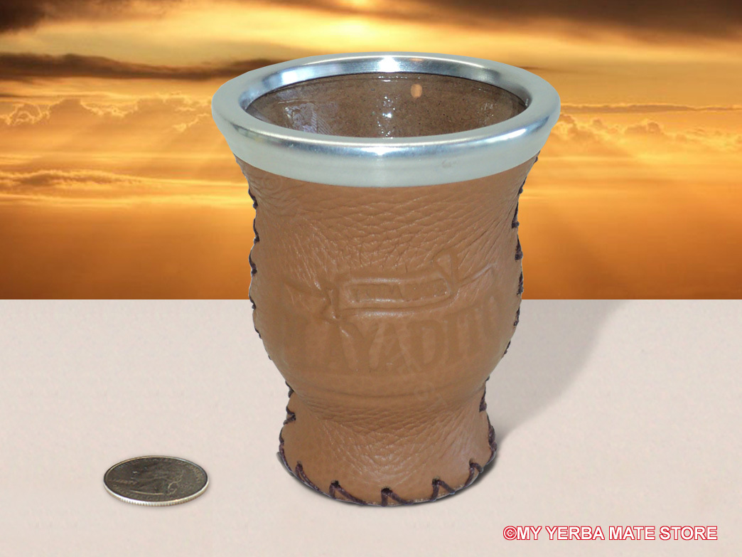 Playadito – Leather Covered Glass Vessel – Free Shipping