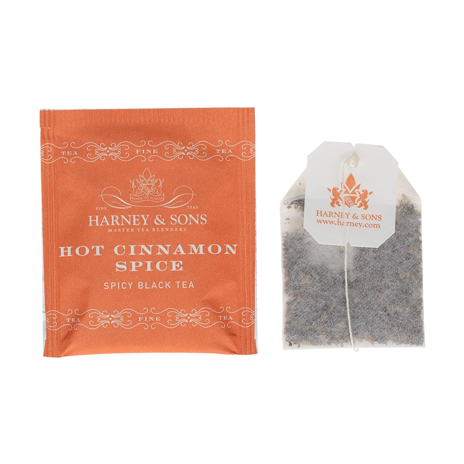 Harney and Sons Hot Cinnamon Spice Black Tea with Clove & Orange – 50 Bags
