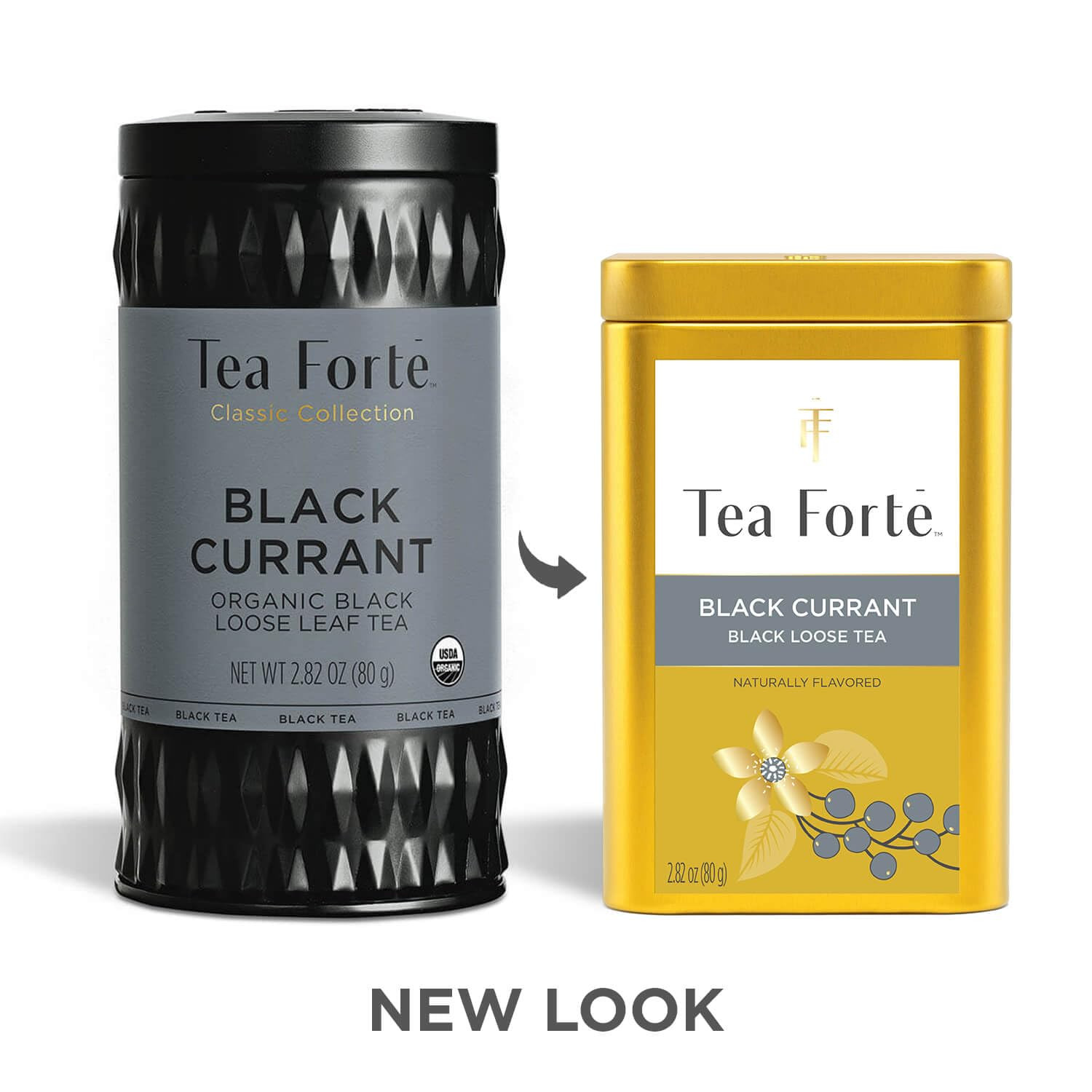 Black Currant Premium Loose Leaf Caffeinated Black Tea Blend Canister, Makes 35-