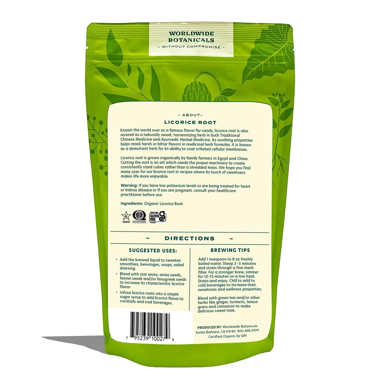 Organic Licorice Root – 8 oz – 100% Glycyrrhiza glabra –Palo Dulce, Regaliz –…