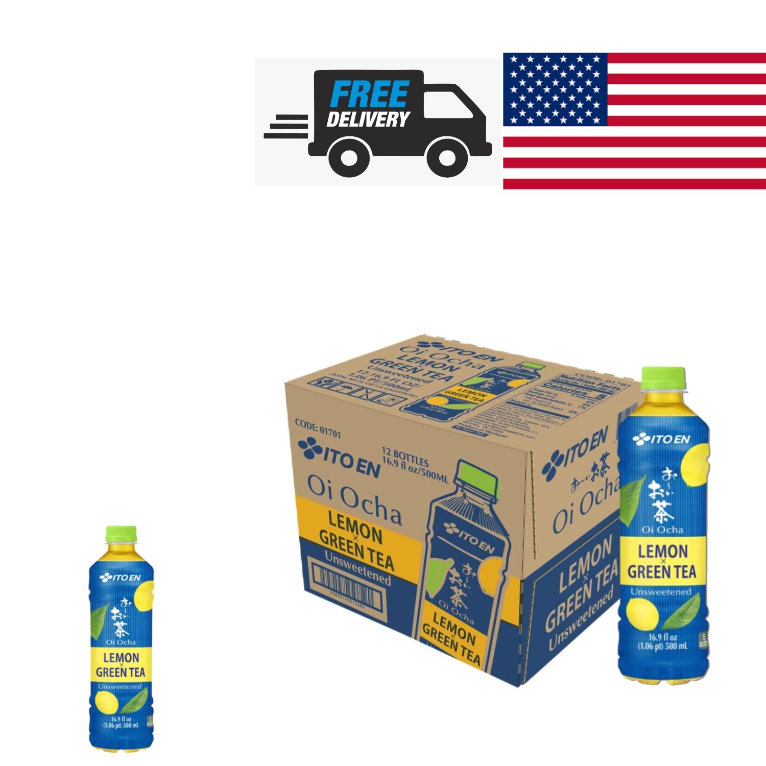 500ml Lemon Green Tea Bottles 12 Pack Perfect for Meal Pairing Antioxidant Rich