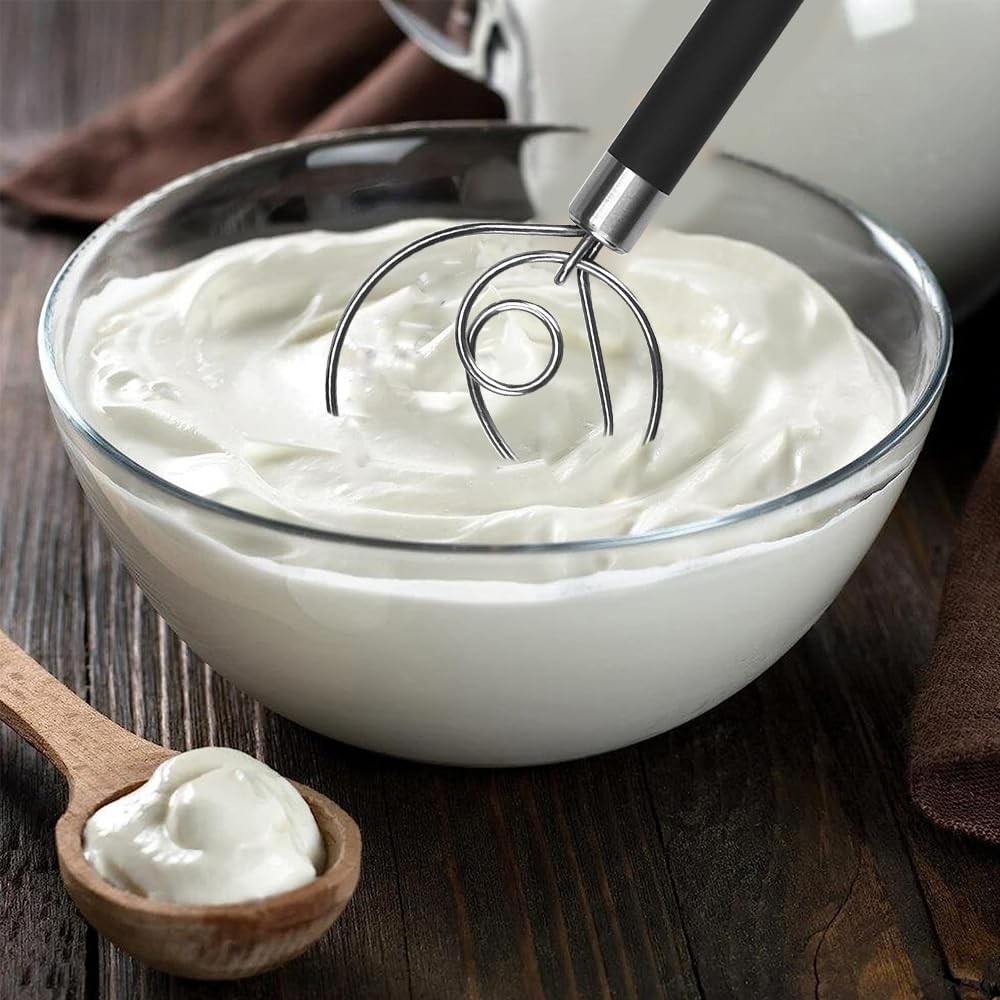 Guowall Stainless Steel Dough Whisk for Dutch Bread with as shown, Silver