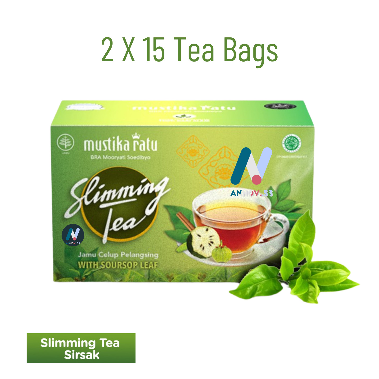 MUSTIKA RATU Herbal Slim Soursop Tea Immune Antioxidant Weight Loss Fat Burn 2X