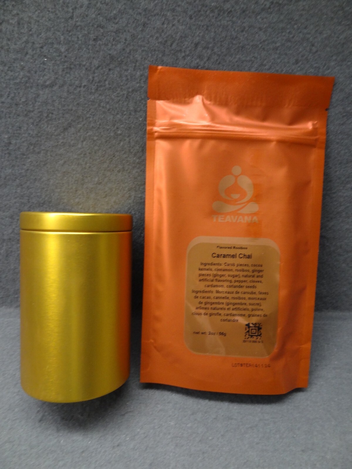 NEW Teavana Rooibos Caramel Chai 2oz 56g Tea Matching Canister 2014 Gift Sample