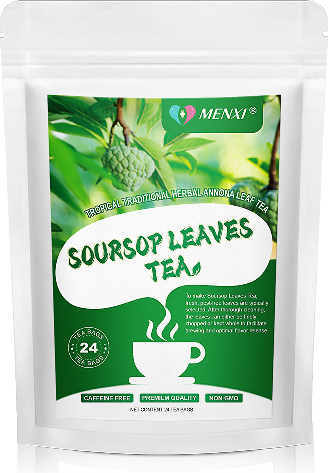 Soursop Tea Bags 100% Natural Graviola Leaves, Hoja Guanabana Tea, Caffeine Free