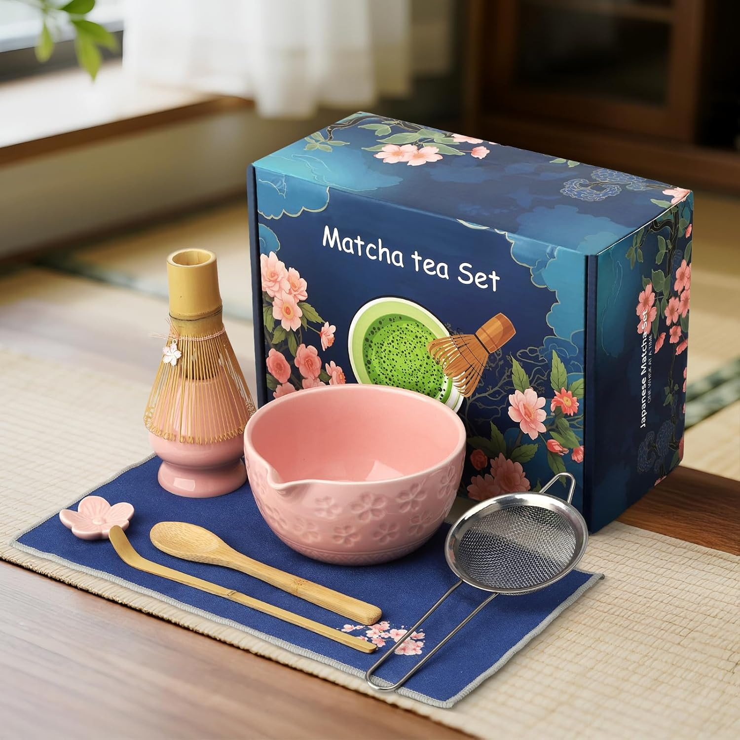 Matcha Whisk Set, Birthday Gifts for Women Mom Her, 8Pcs Ceremony Matcha Tea Kit