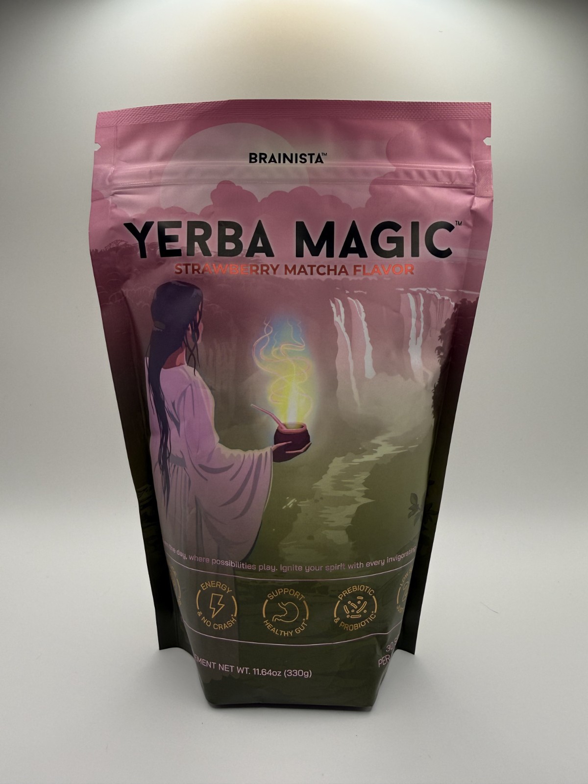 Brainista Yerba Magic Strawberry Matcha Flavor Net Wt 11.64oz – Brand New Sealed