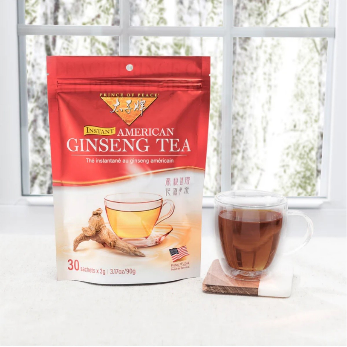 Prince of Peace American Ginseng Instant Tea, 30 sachets