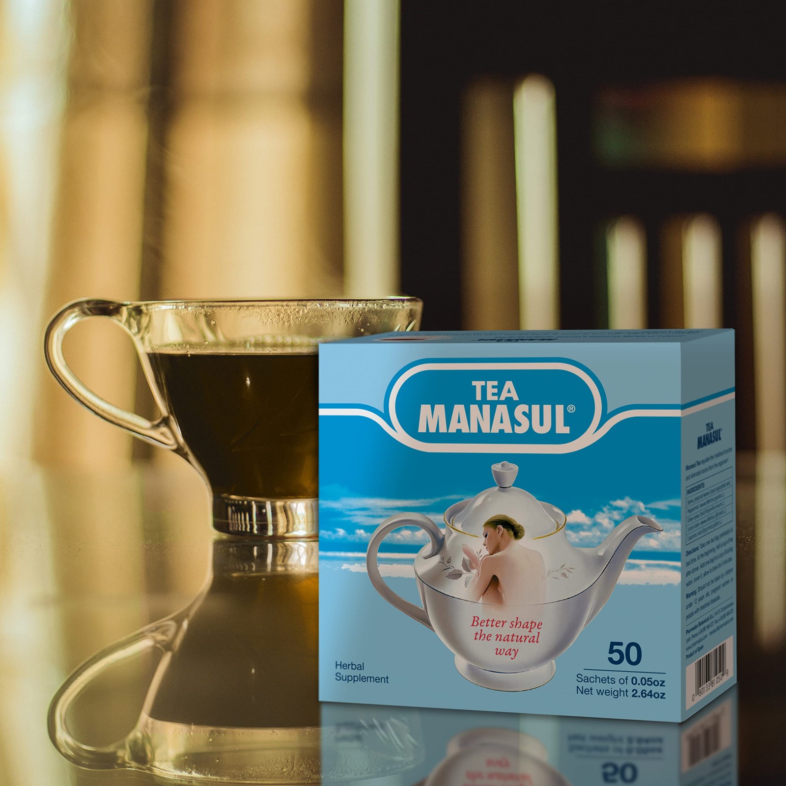 MANASUL CLASSIC – Infusion Based On Senna, 50 Teas Bags (Pack of 2), Blue