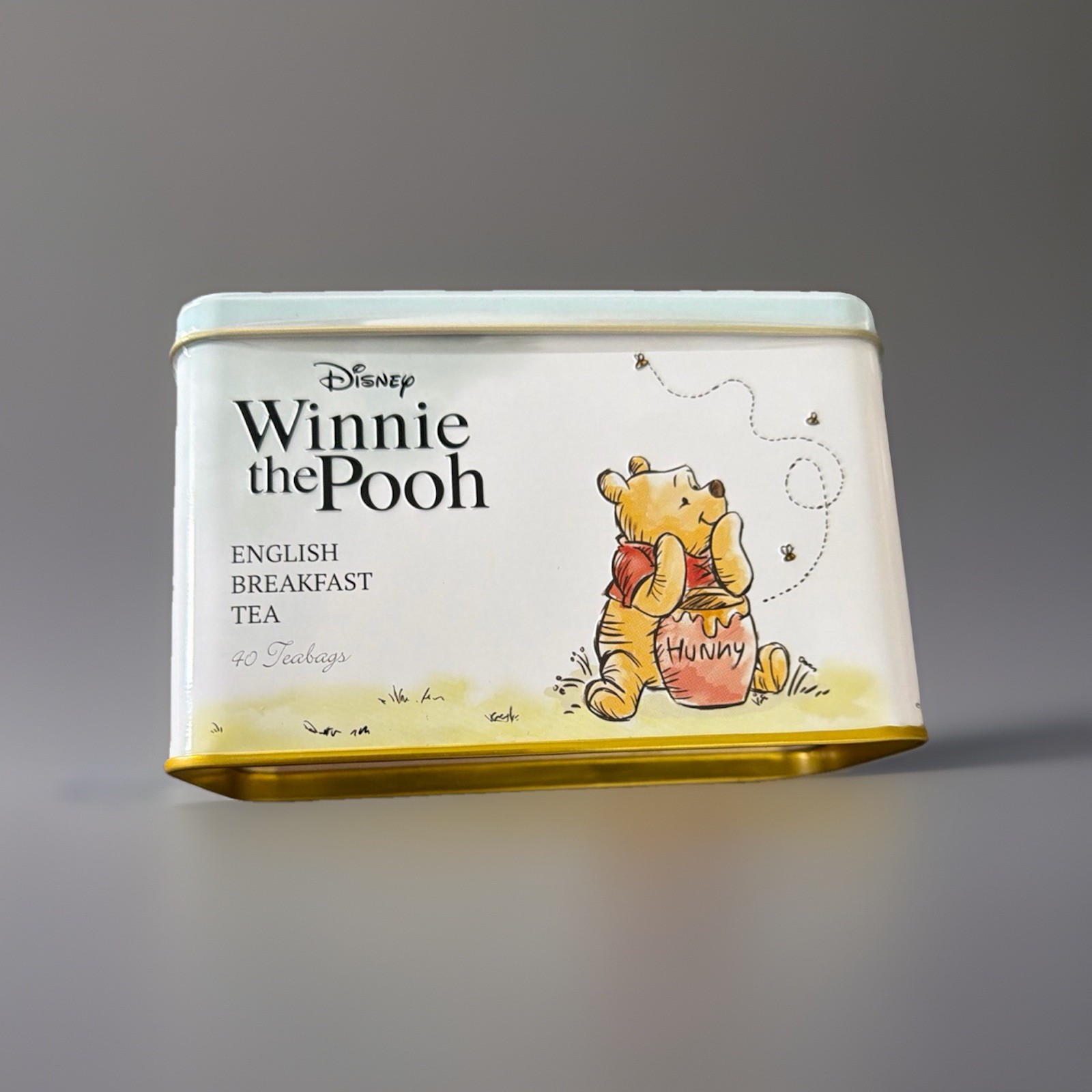 Disney Winnie The Pooh Tin with 40 bags of English Breakfast Tea BBD 2028 New