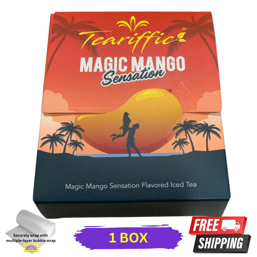 1 X Tearrific Magic Mango Sensation Iced Tea – 12 Sachets Box (3 g Each)