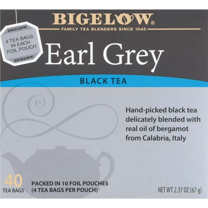 2x Boxes Bigelow Premium Earl Grey Natural Black Tea | 40 Tea Bags Per Box