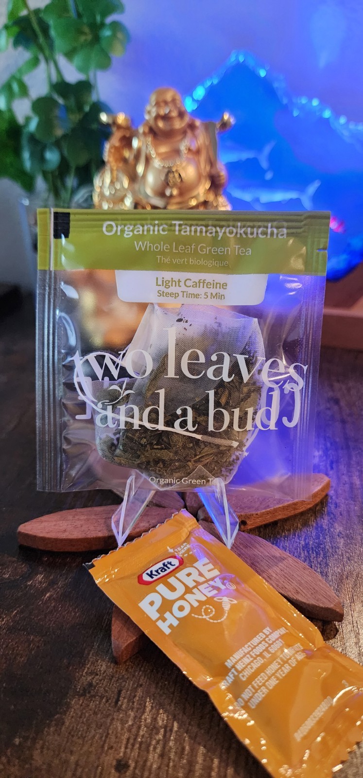 Two Leaves Organic Tea Sampler Pack 8 Flavors + 8 Honey Singles Variety Set