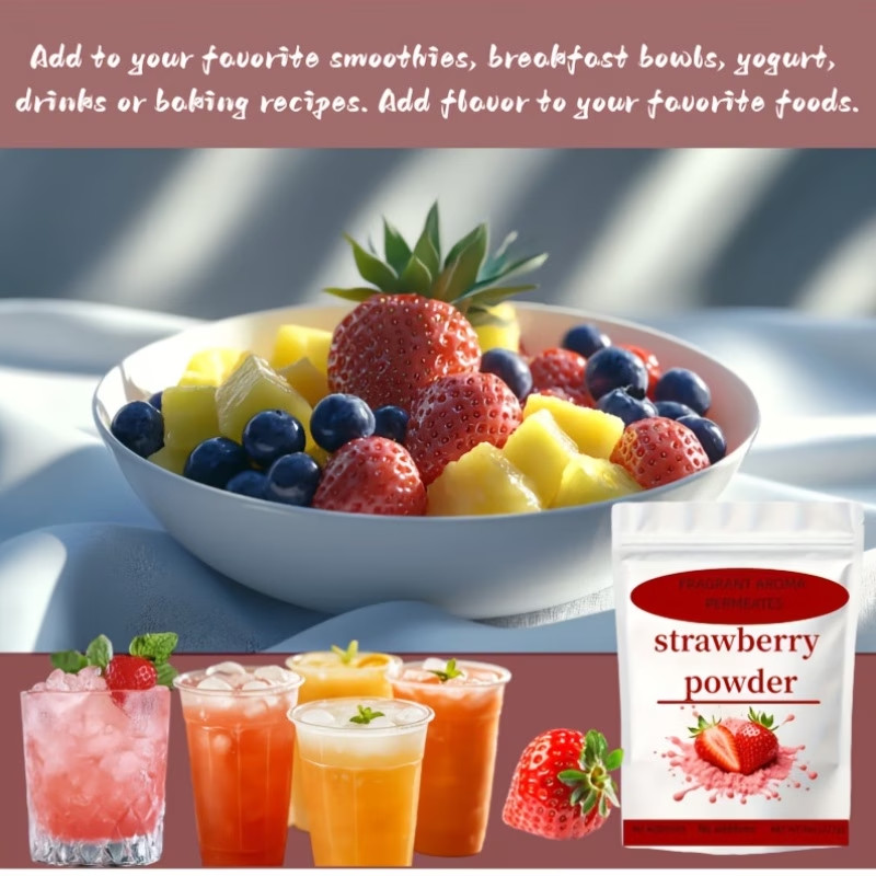 Natural Strawberry Powder Without Additives Rich And Mellow Aroma