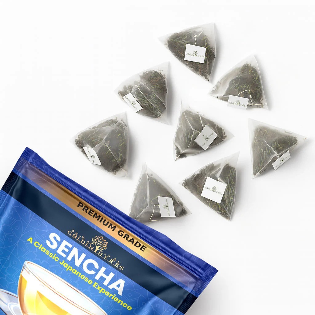 Golden Herbs USDA Organic Japanese Sencha Green Tea – 30 Tea Bags Packed in USA