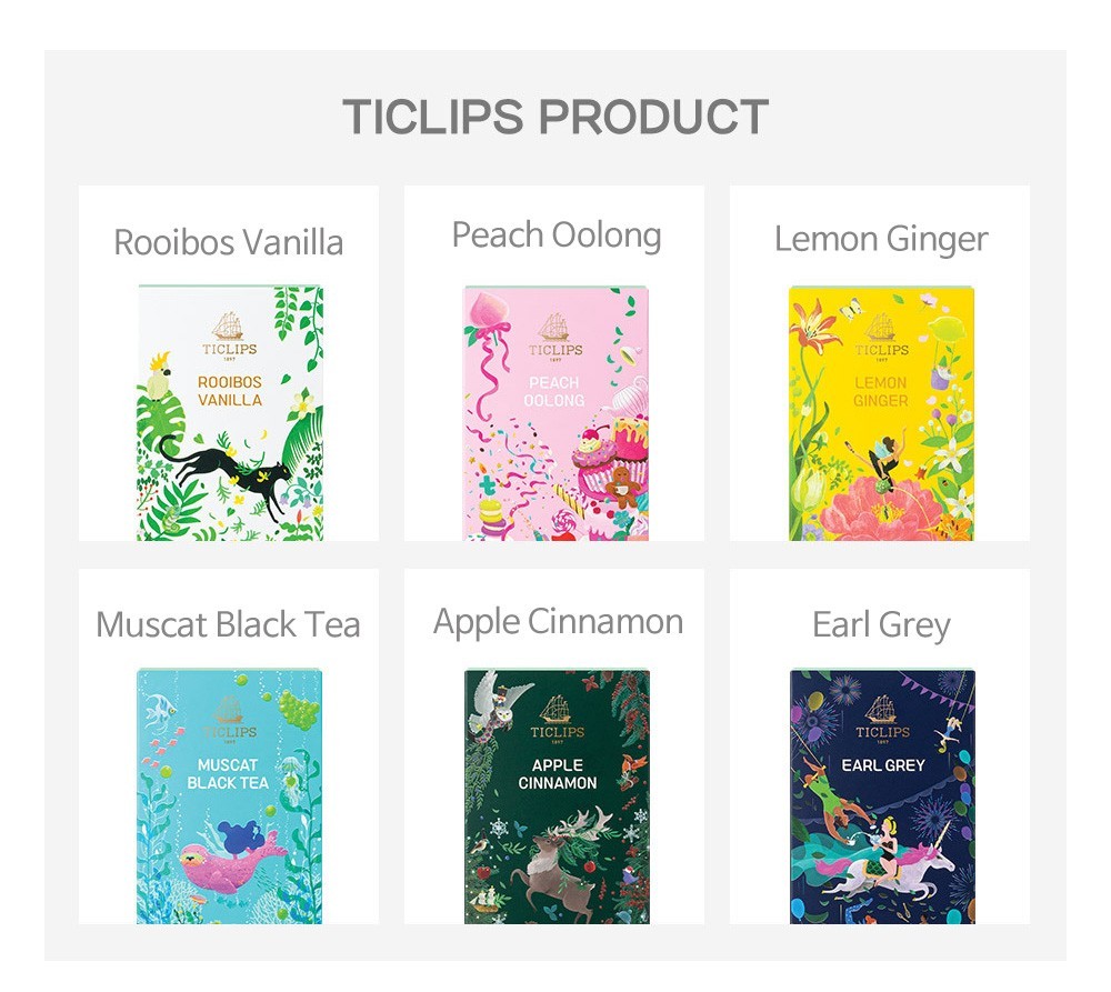 TICLIPS Premium Korean Tea 30g 20 Bags – Choose Your Favorite Flavor