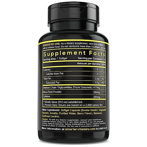 (3 Pack) Smarter Energy Pills, 200mg Caffeine & Coconut 50 count (Pack of 3)