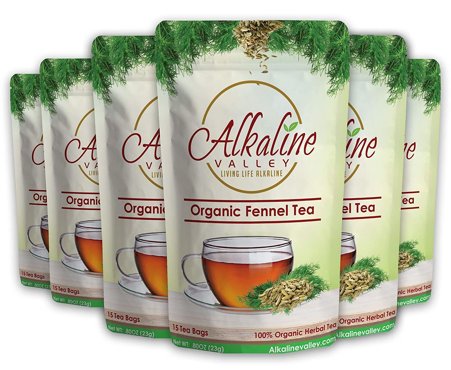 Fennel Tea Organic – 90 Unbleached/Chemical-Free Fennel Tea Bags