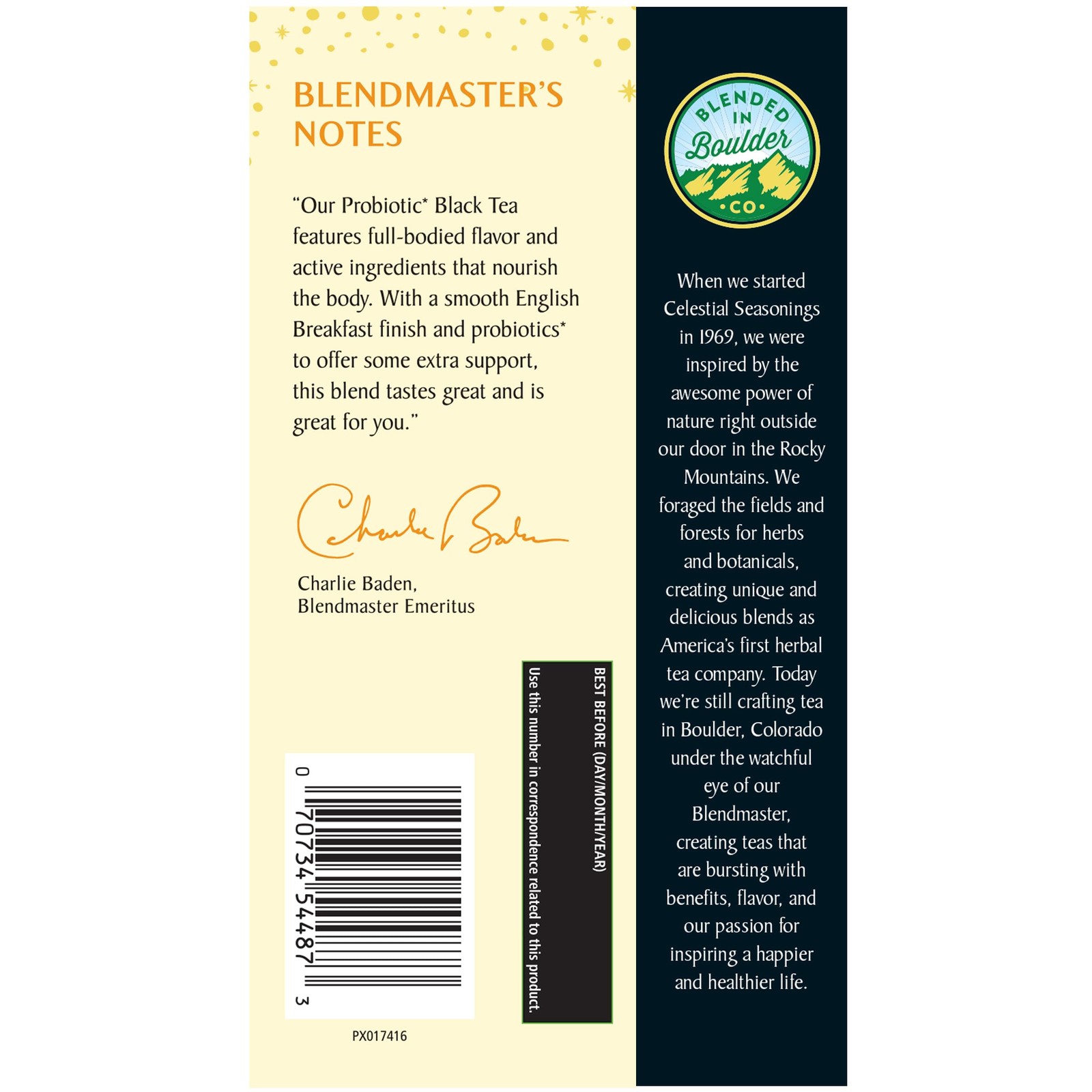 Probiotic Black Tea 16 Count Gluten Free Nongmo English Breakfast Flavor