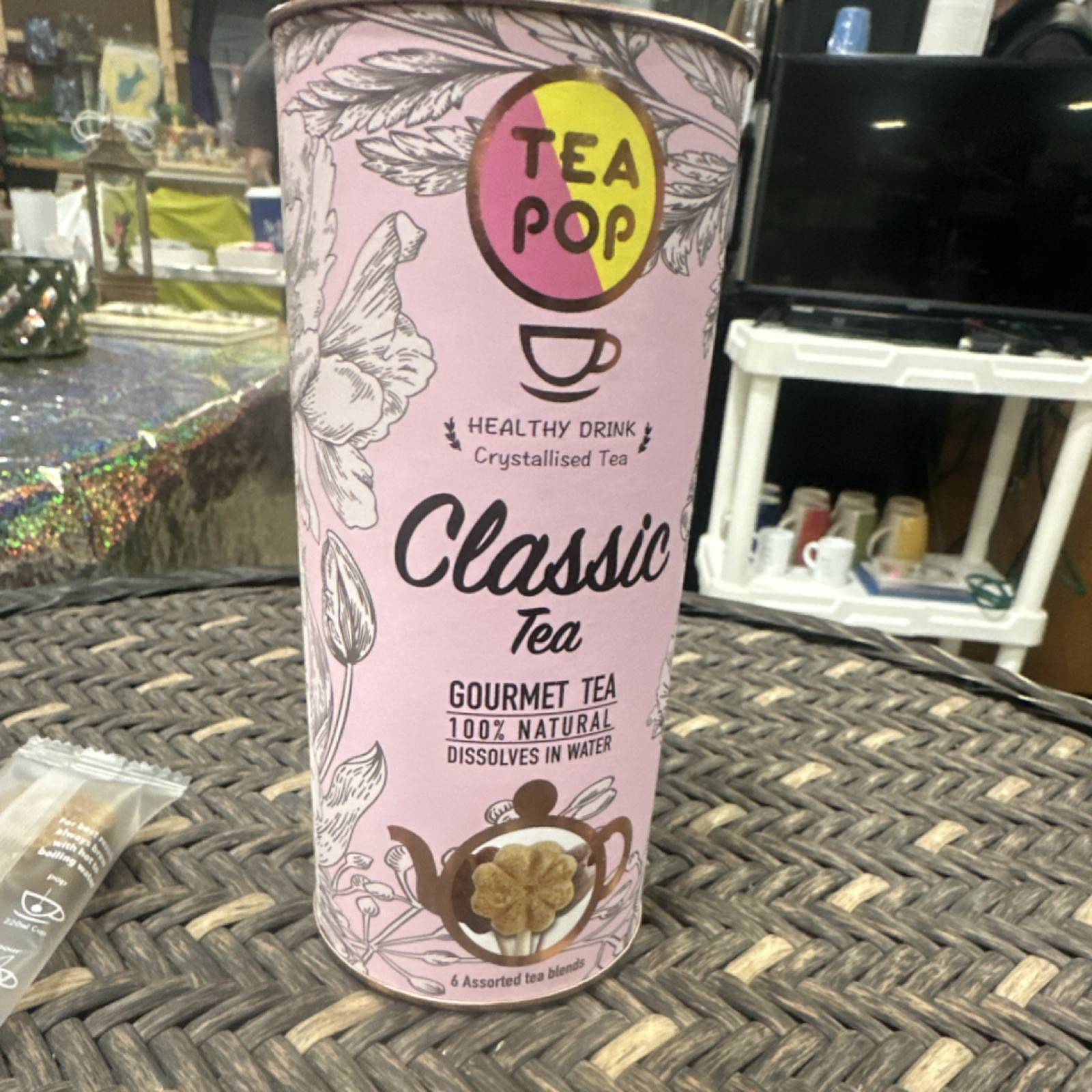Tea Pop Classic Tea Crystallised Stick Assorted Gourmet Tea 100% Natural 6 Pack