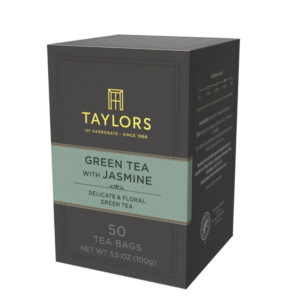 50 Count Jasmine Infused Green Tea Bags – Sweet & Floral Caffeinated Blend