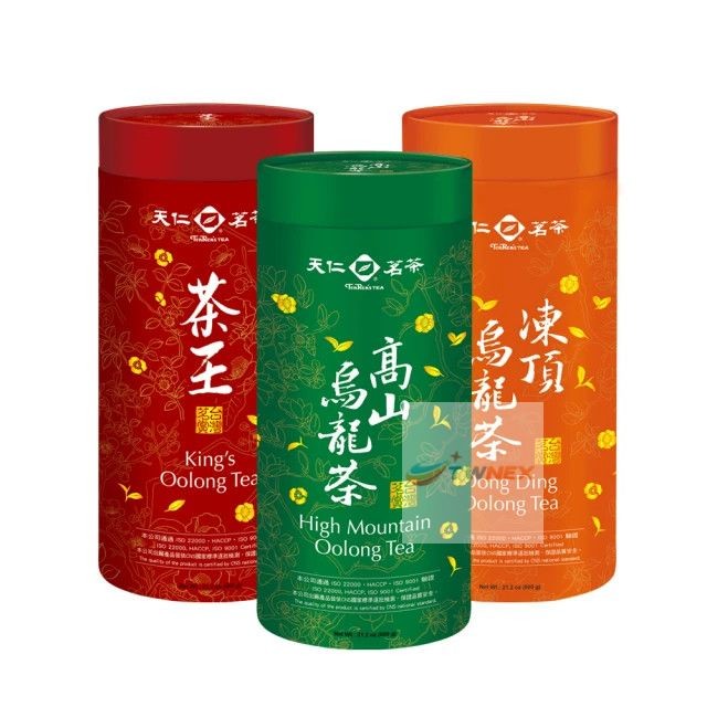 NEW TenRen’s TEA Oolong Tea 天仁茗茶 台灣茗賞烏龍茶 (茶王 + 高山 + 凍頂烏龍茶 600g/各一罐) TEN REN