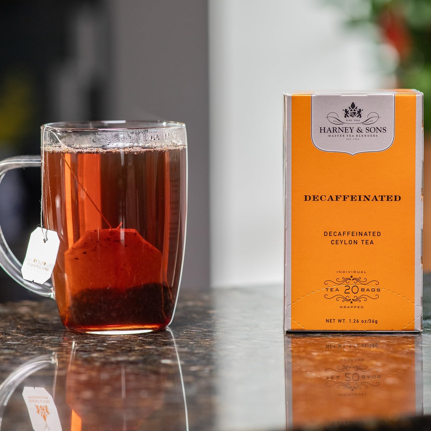 Harney & Sons Black Tea, Decaffeinated Ceylon, 20 Tea 20 Count (Pack of 1)