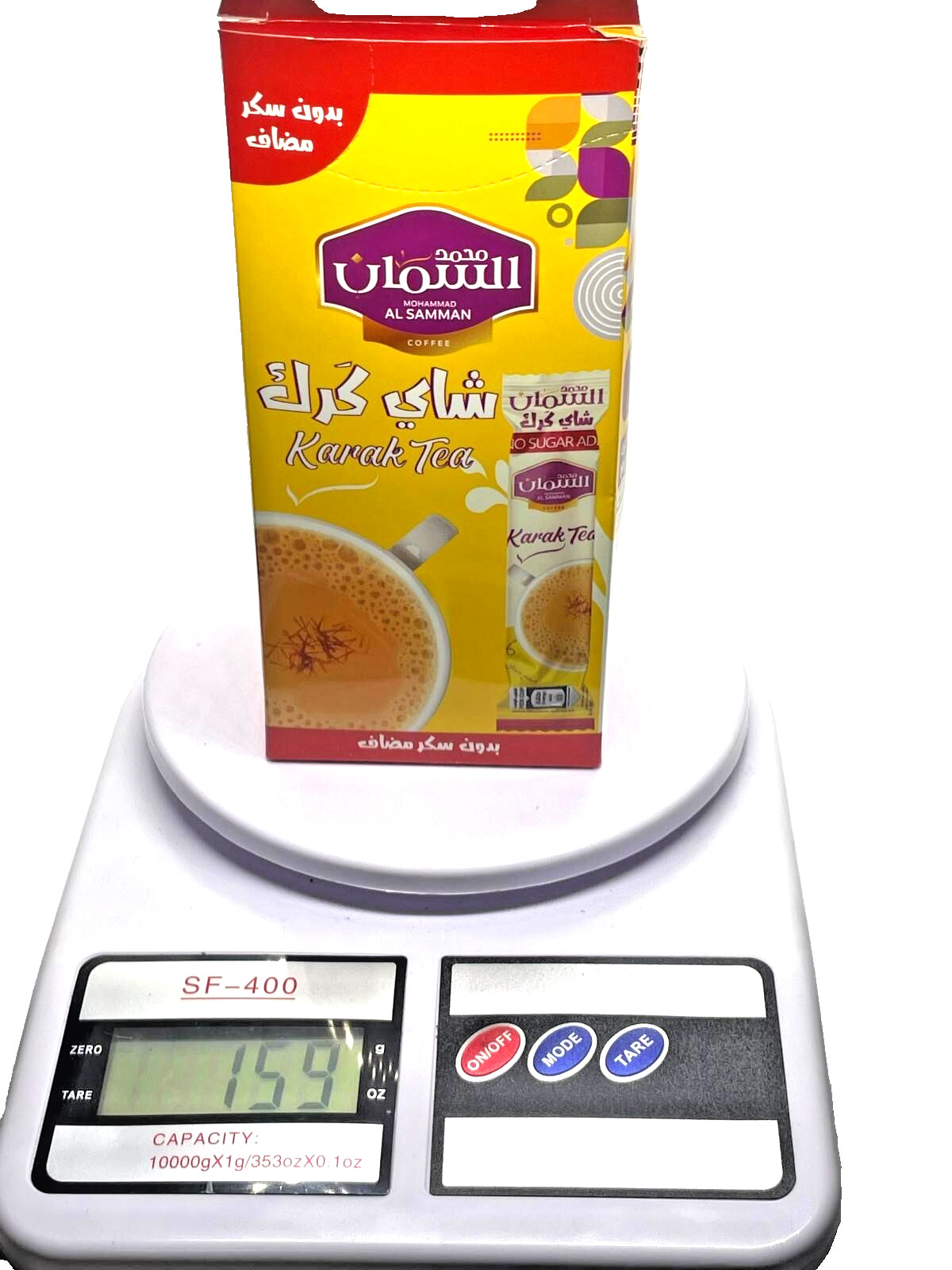 Stick Packs of AL Samman Karak Tea with Cardamom and Saffron No Sugar Add 13gm