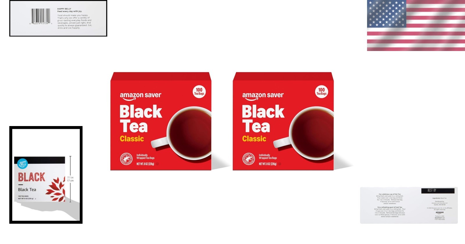 Classic Black Tea – 200 Individual Teabags for Daily Stress Relief & Relaxation