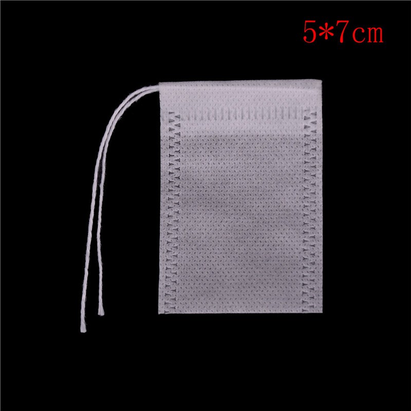 100Pcs Non-woven Empty Teabags String Heat Seal Filter Paper Herb Tea Bag GAMHJ
