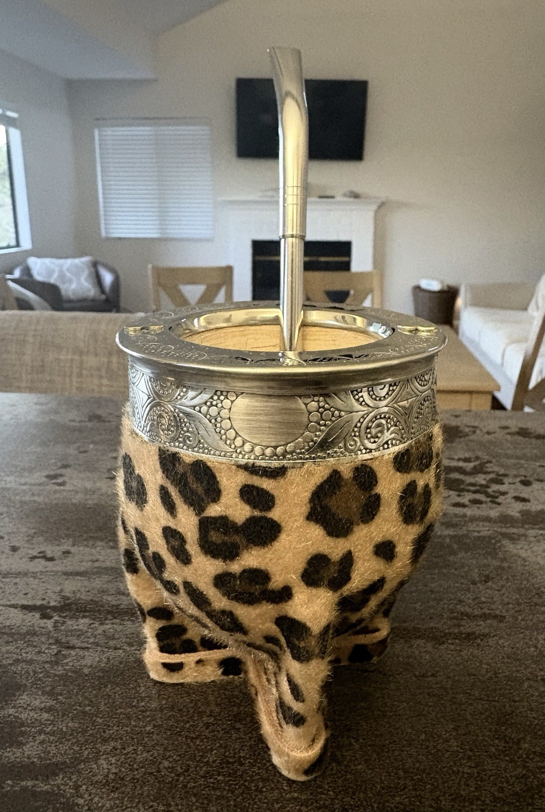 Yerba Mate Gourd Imperial – Argentina logo and stainless steel straw