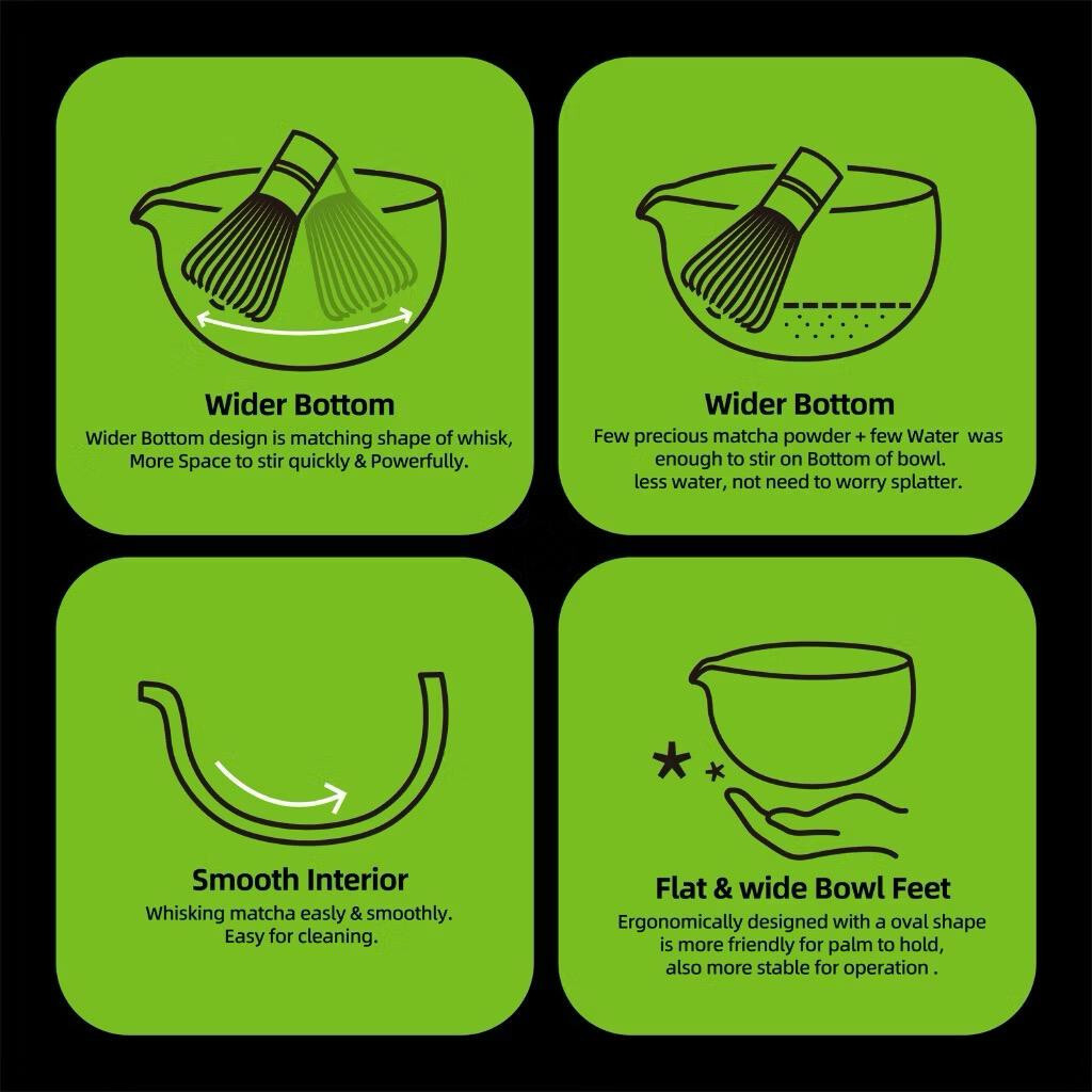2 New Set-Traditional Teanagoo Matcha Tea Set Kit ( Black)