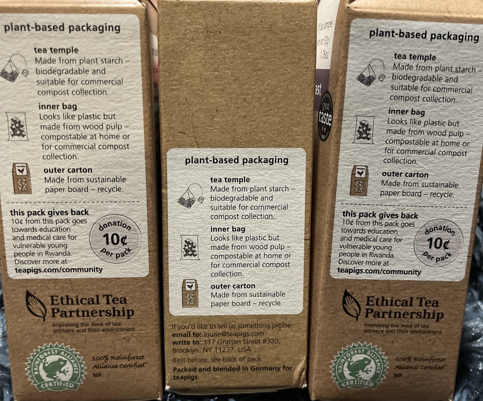 5 Assorted Boxes Of Teapigs Temples (15/box) English, Chamomile & Super Fruit