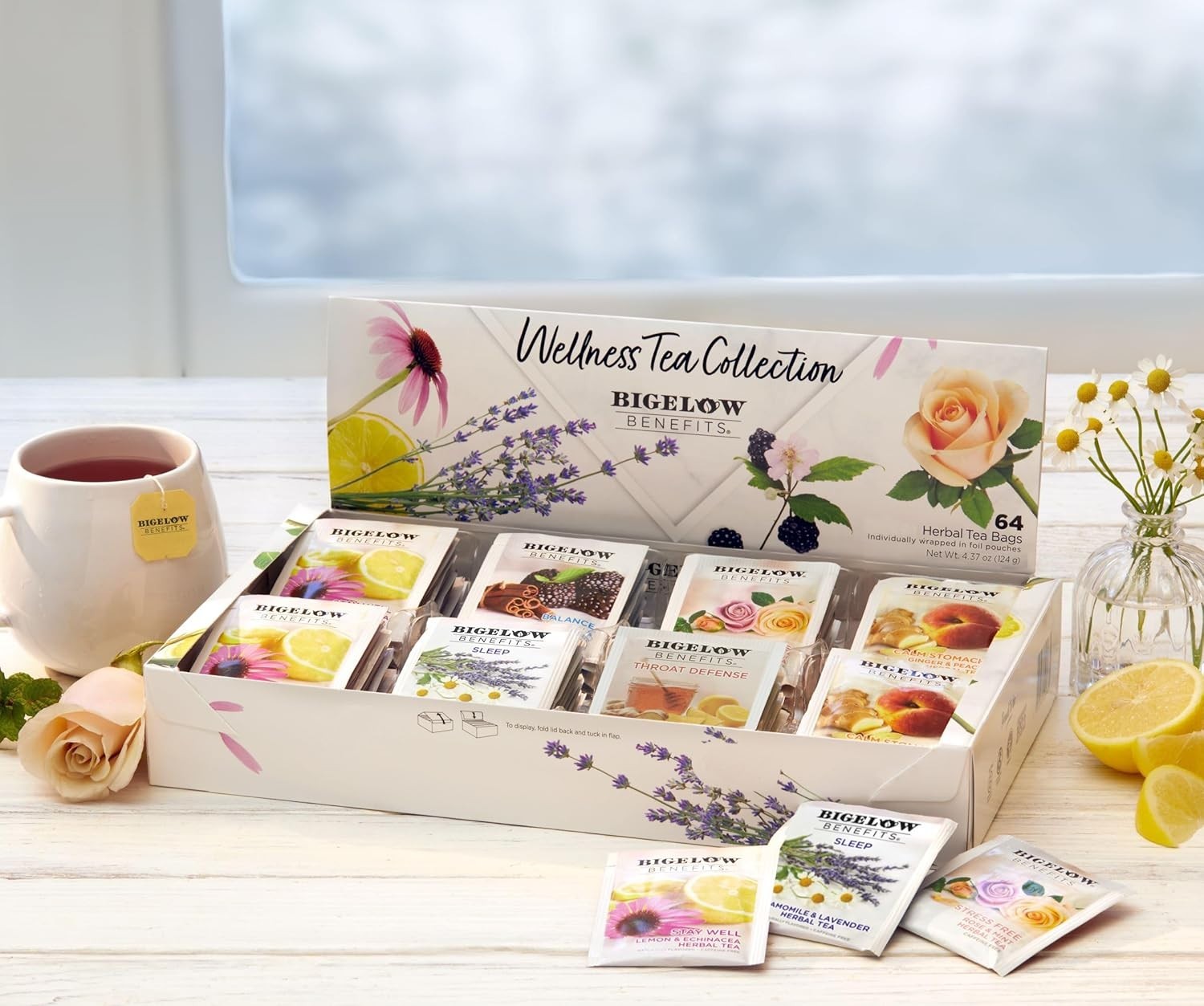 Diverse Wellness Tea Collection – 64 Individually Wrapped Bags for Freshness
