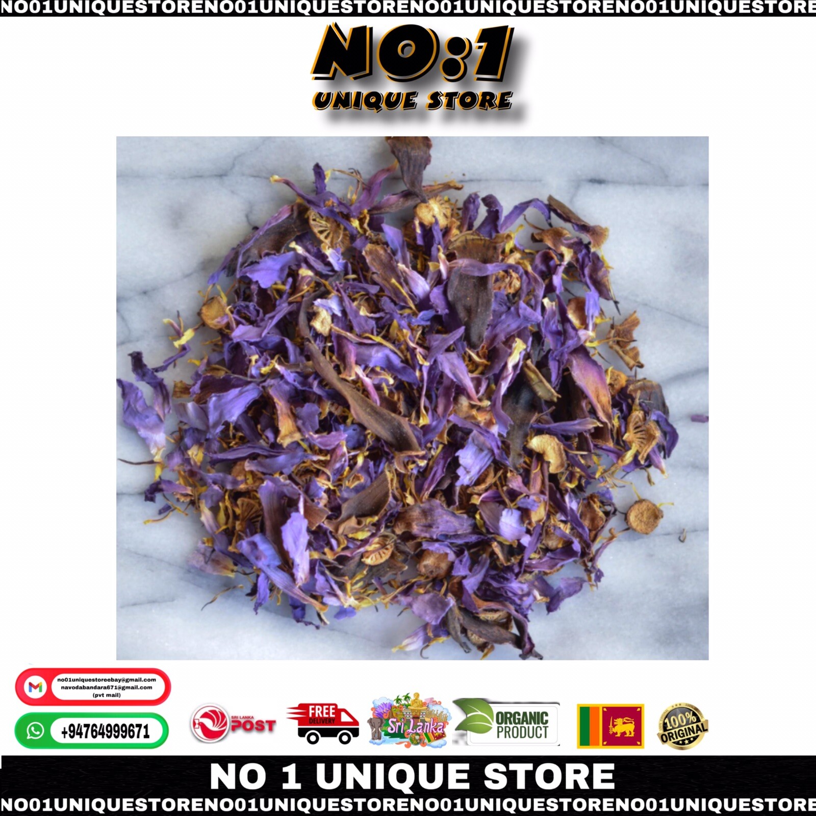 90g Organic Dried Blue Lotus Whole Flower For Herbal Tea Nymphaea Caerulea New