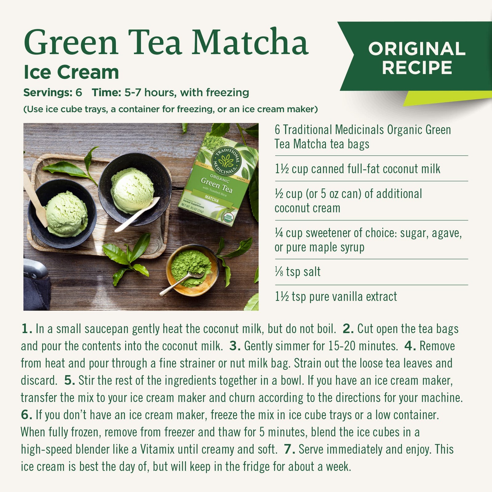 Traditional Medicinals Tea, Organic Green Tea Matcha, 96 Count (Pack of 6)