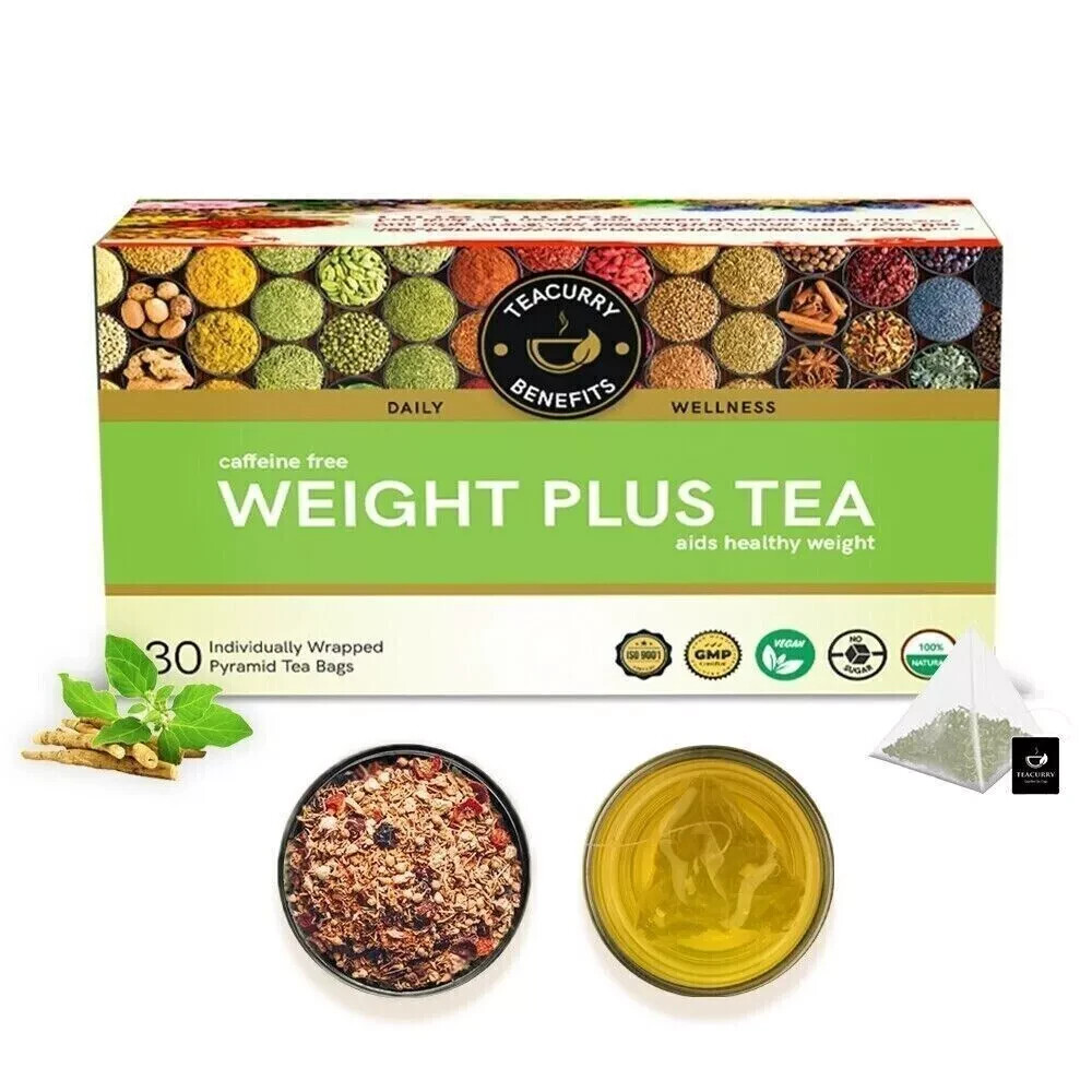 TEACURRY Weight Gain Tea (1 Month Pack | 30 Tea Bags) – For Weight Gain