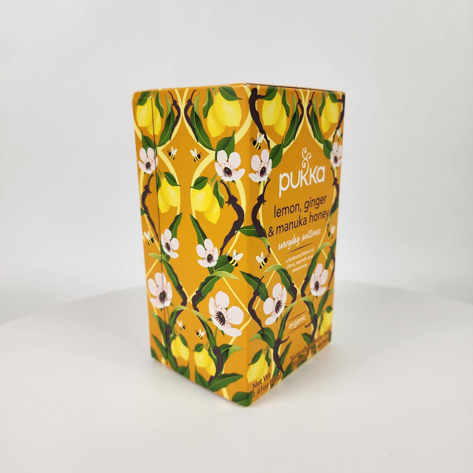 Pukka Lemon, Ginger & Manuka Honey Herbal Tea 20ct (4 Pack) Organic 80 Bags