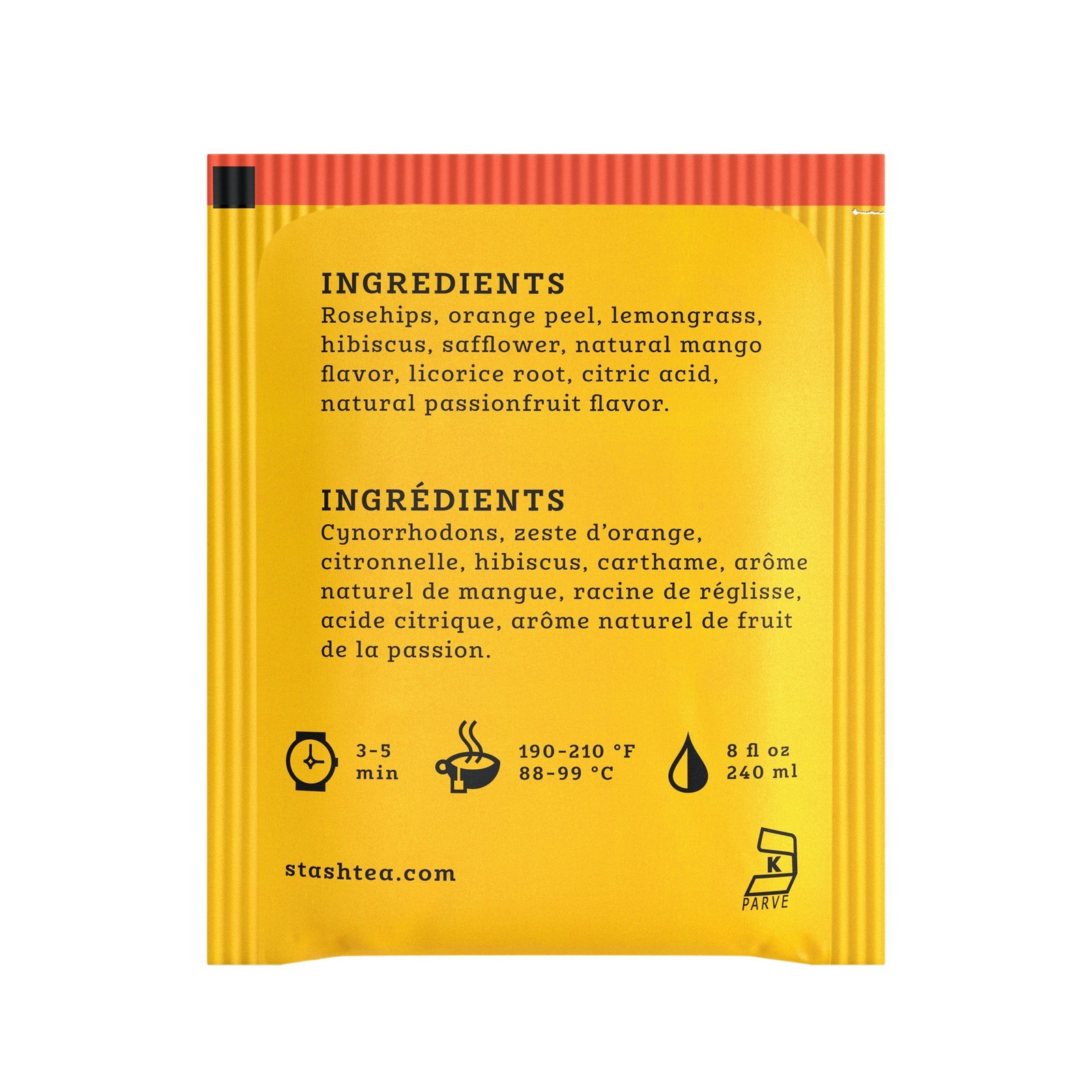 Stash Tea Mango Passionfruit Herbal Tea, 20 Count Box of 20 (Pack 1)