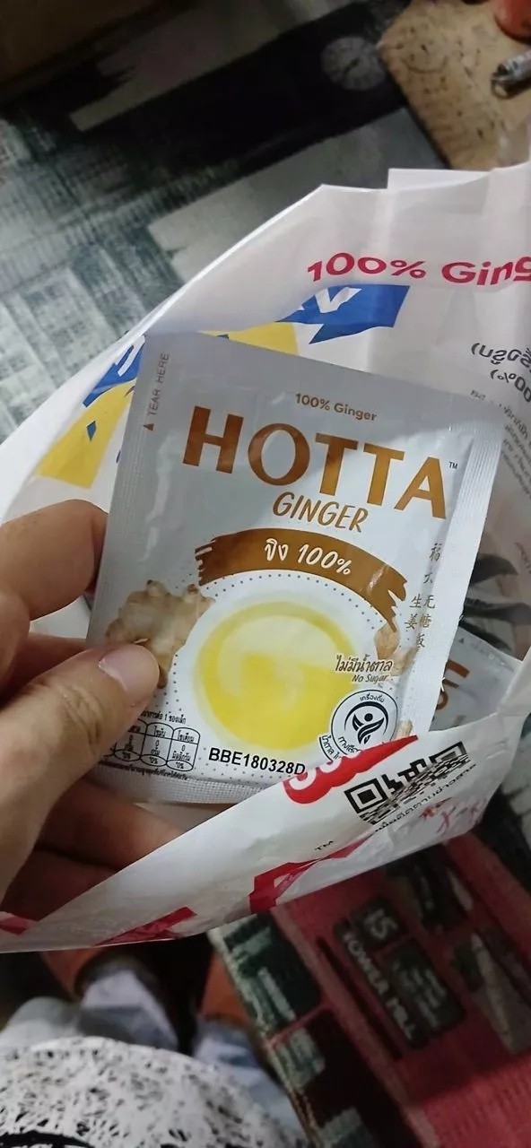 HOTTA 100% Ginger Powder No Sugar (7g x 50 Sachets) Pure Instant Drink