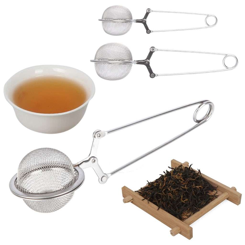 4 Packs Tea Mesh Stainless Steel Strainer with Handle Ball Shape Tea Infuser US