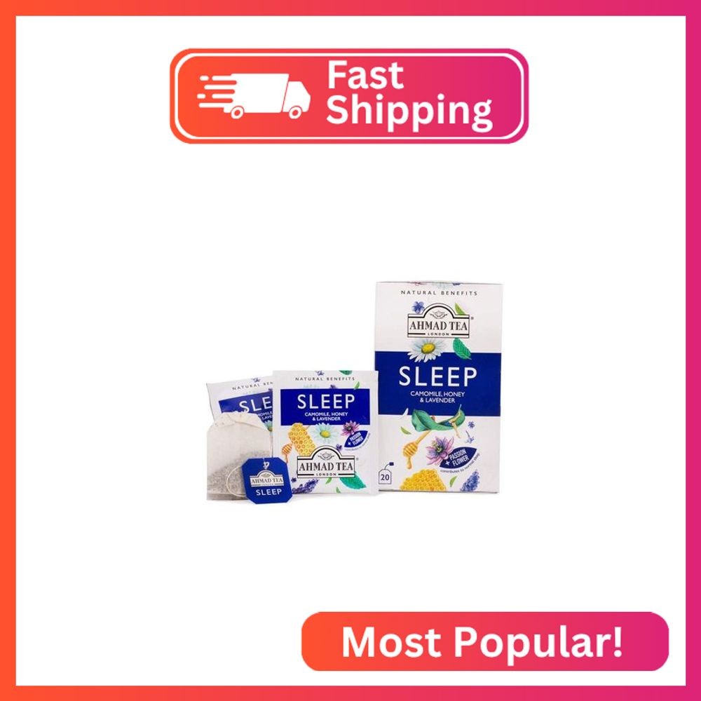Ahmad Tea Herbal Tea, Camomile, Honey, & Lavender ‘Sleep’ Natural Benefits Teaba
