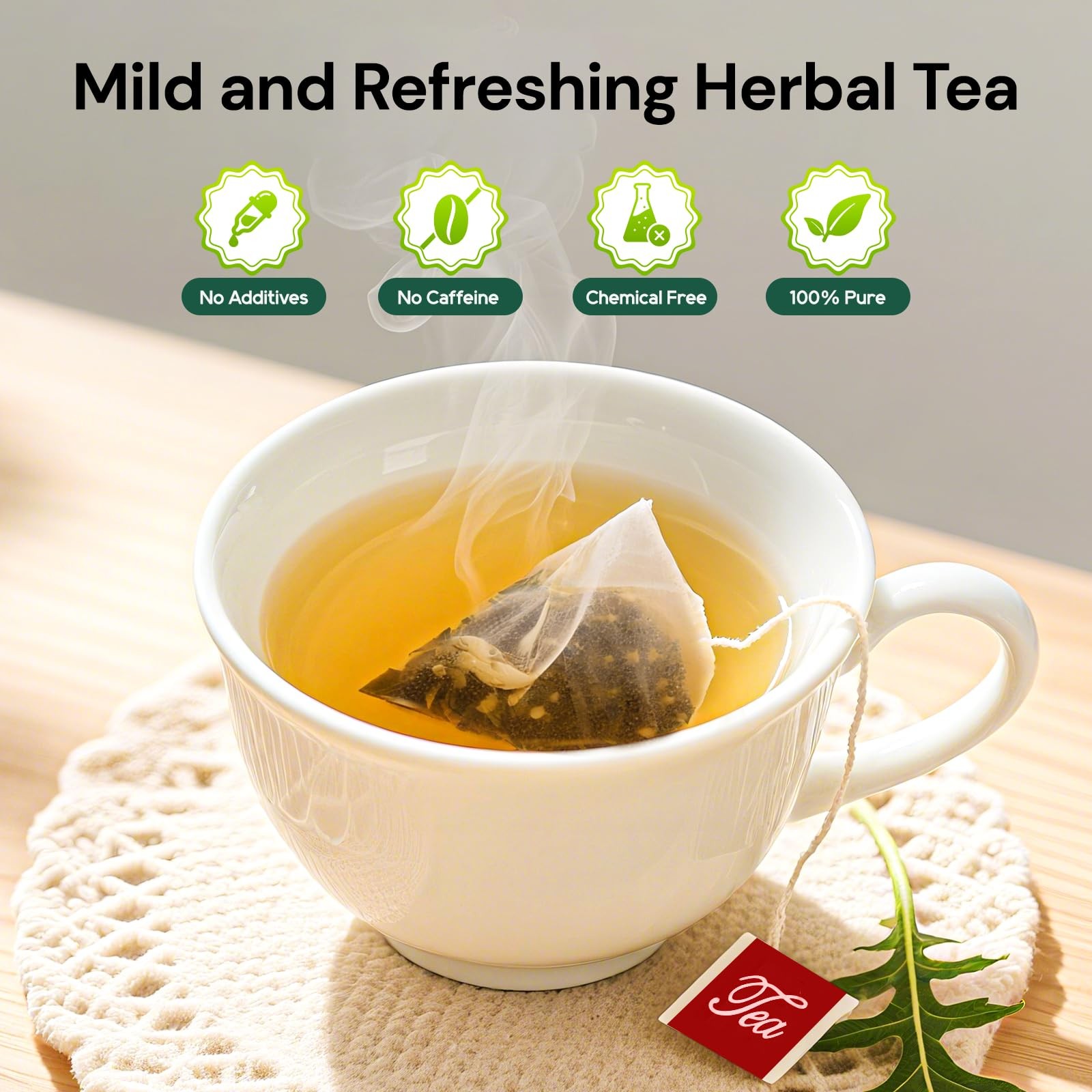 Dandelion Leaf and Root Tea bags, Natural Chinese Detox 1 Pack/100 Bags