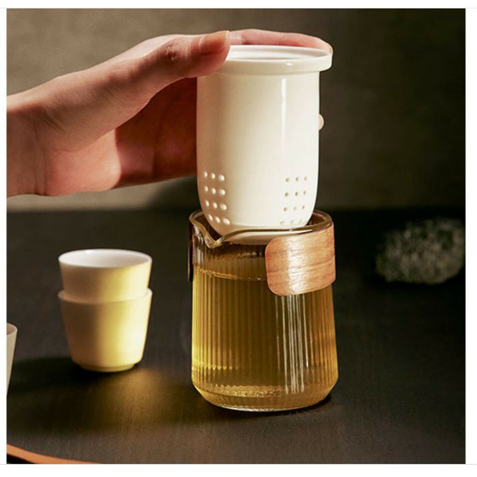 OSULLOC Jeju Island Sejak 40g And Tea House Portable Tea Cup Set