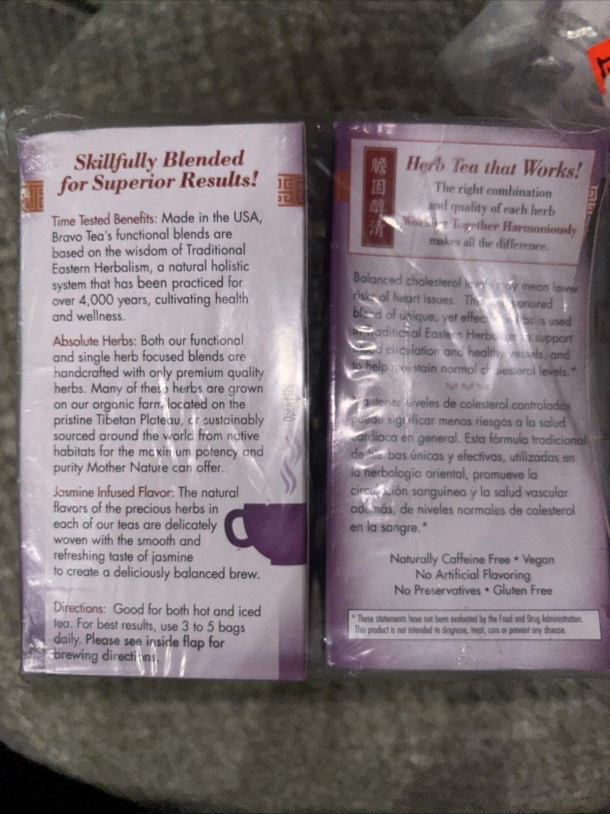Cholesterol Health Tea 20 Bags By Bravo Tea & Herbs X2 BOXES